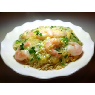 滑蛋蝦仁炒底飯(每碟)