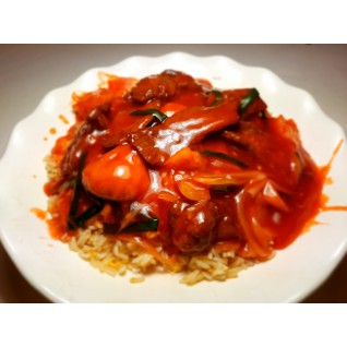 鮮茄牛肉炒底飯(每碟)
