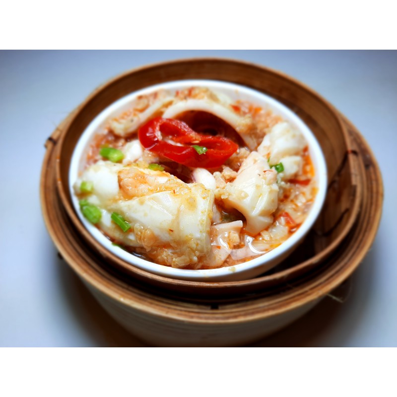蒜茸銀絲蒸鮮魷(每碟)